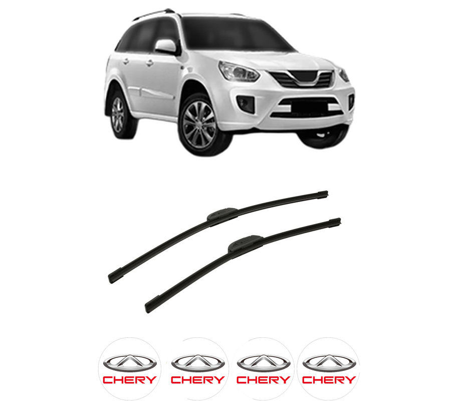 Set stergatoare auto CHERY TIGGO FL din 2013, pentru parbriz auto, 2 bucati, Bosch Aerotwin Retrofit, din cauciuc siliconat rezistent, 4 Stickere Auto CHERY