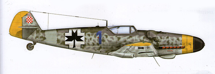 PRODAJA - decali zrakoplovstva NDH 1/72 Messerschmitt-Bf-109-G-14plavi1