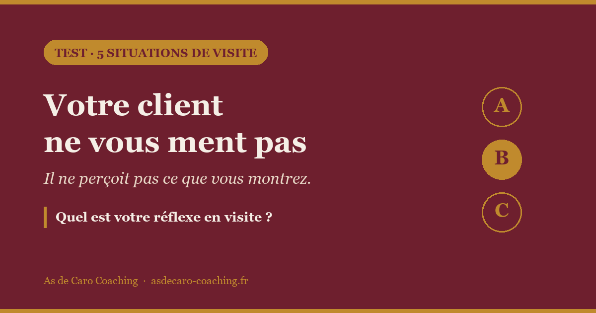Votre client ne vous ment pas : il ne perçoit pas ce que vous montrez