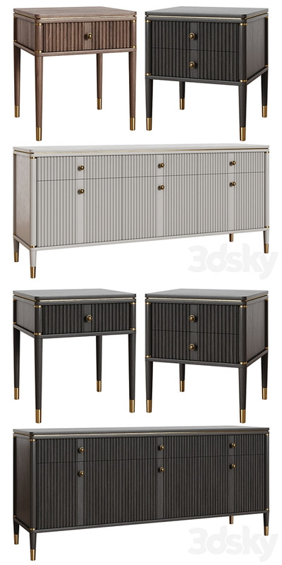 Art Deco chest of drawers and bedside table 09
