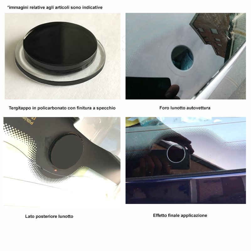 Tergitap tappo eliminzione tergicristallo VW Scirocco Applicazione lunotto