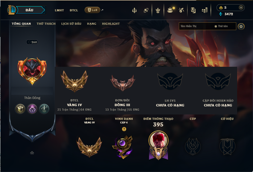 Acc LMHT # - Không Khung