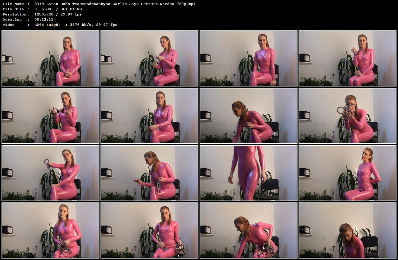3319 Latex Rubb Teaseandthankyou Carlin Says Catsuit Warden 720p mp4