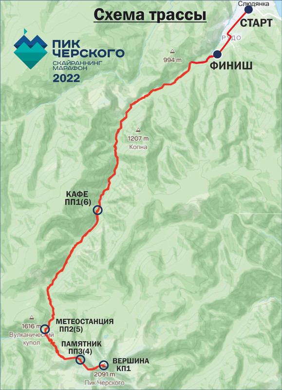 Схема трассы Черский 2022