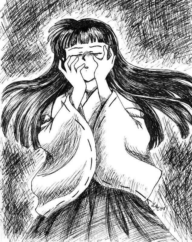 Hình vẽ Kikyou, Kagome, Sango bộ Inuyasha - Page 16 Fanart_challenge_kikyou_by_akiameko