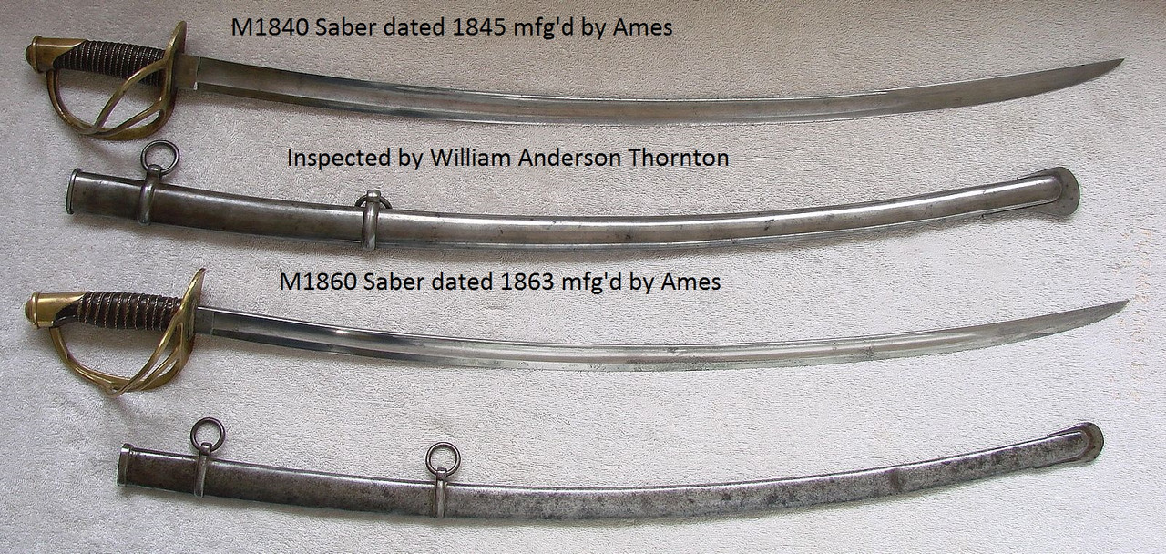 M1840 (top) and M1860 Ames cavalry sabers