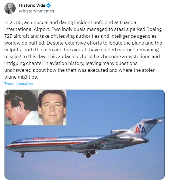 De verschwundene Boeing 727 N844AA