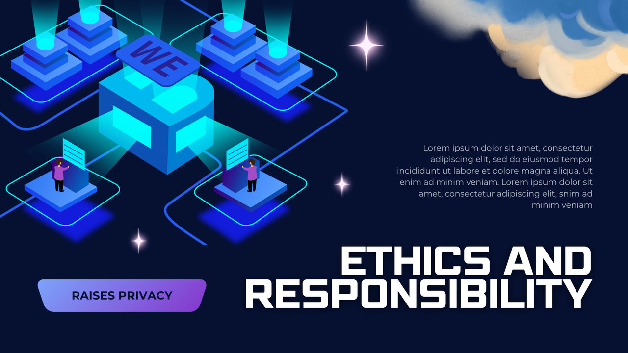 Blue Futuristic Illustration Artificial Intelligence Presentation