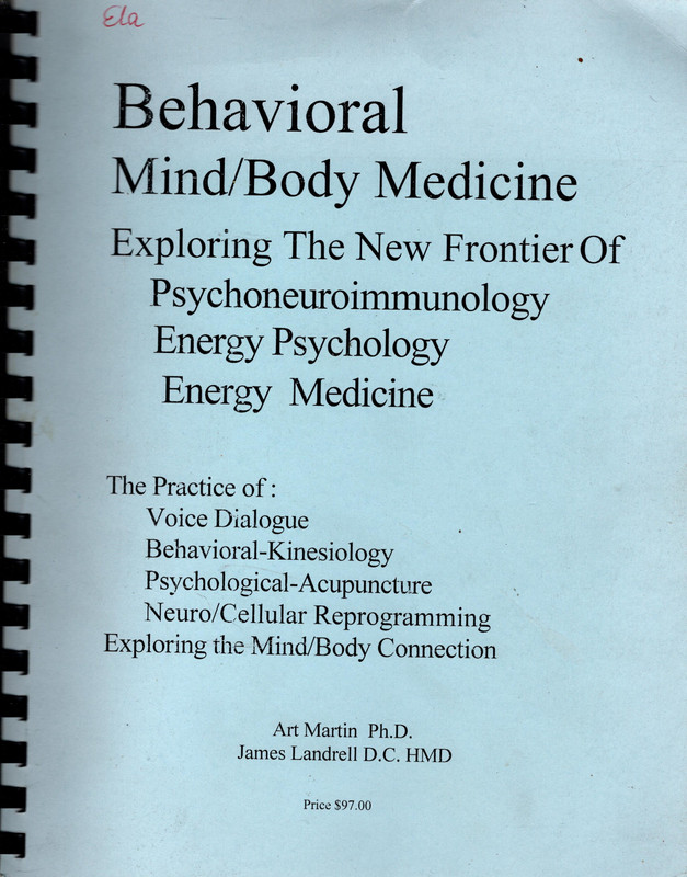 Behavioral Mind/Body Medicine