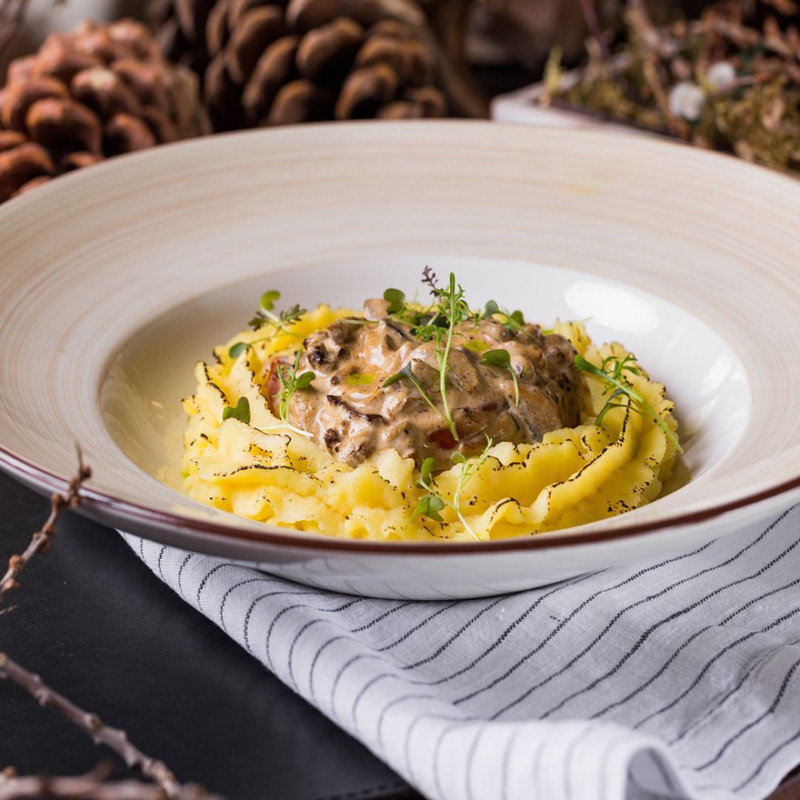 Бефстроганов с пюре (300г)