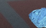 a blue pair of gym shorts on the floor of Deep Space 9's promenade