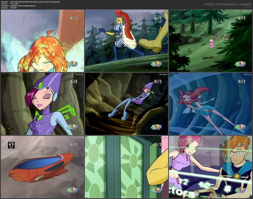 Winx Club S03E03 Pretty Pretty Princess (a.k.a. Monster's Escape).mkv