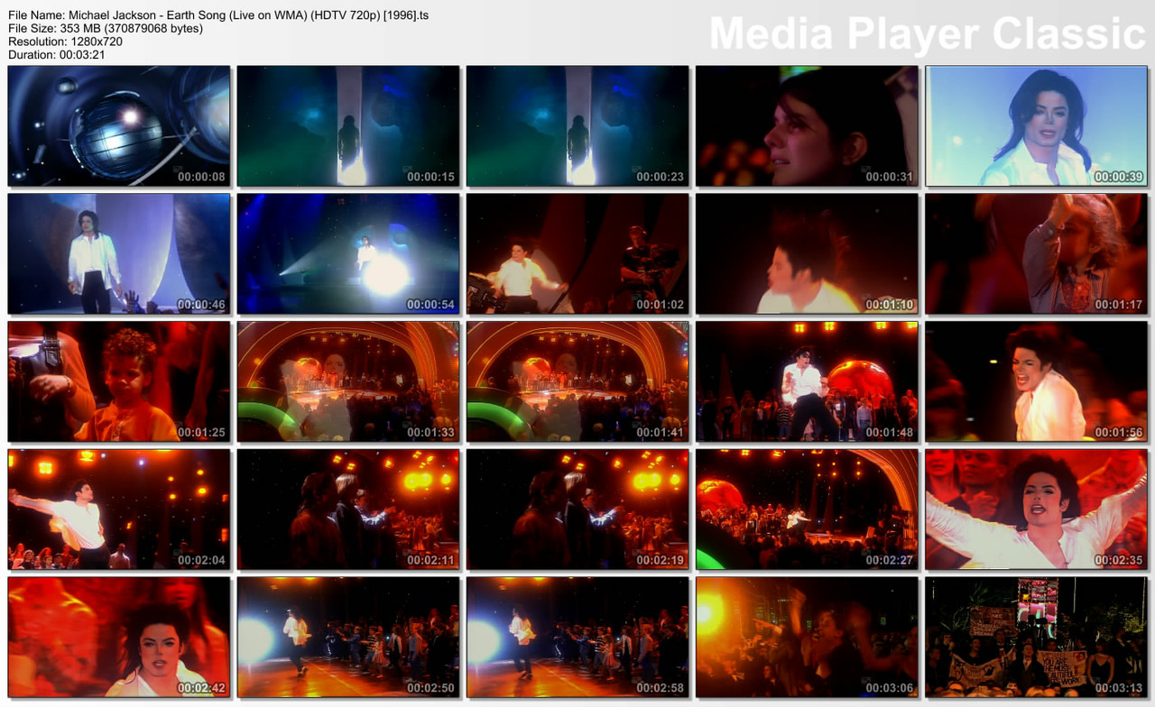 Michael Jackson - Earth Song (Live on WMA) (HDTV 720p) [1996]
