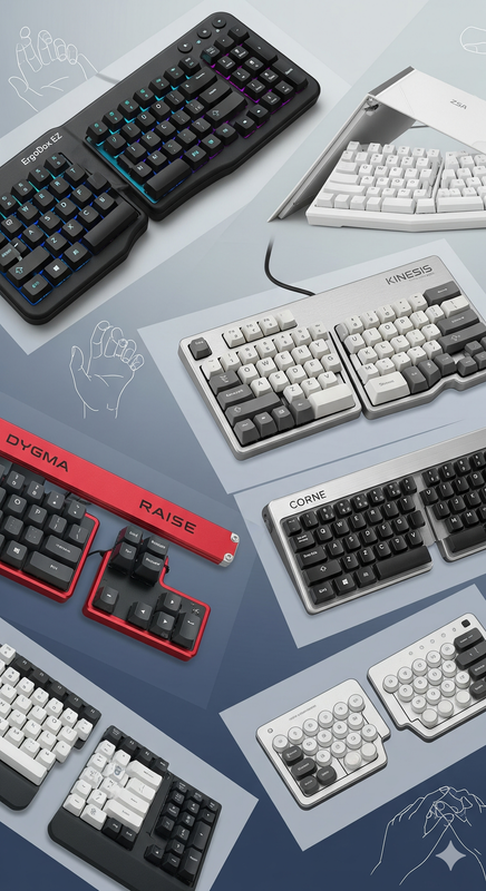 different types of split keybord