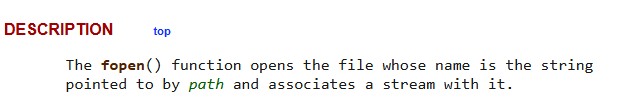fopen description