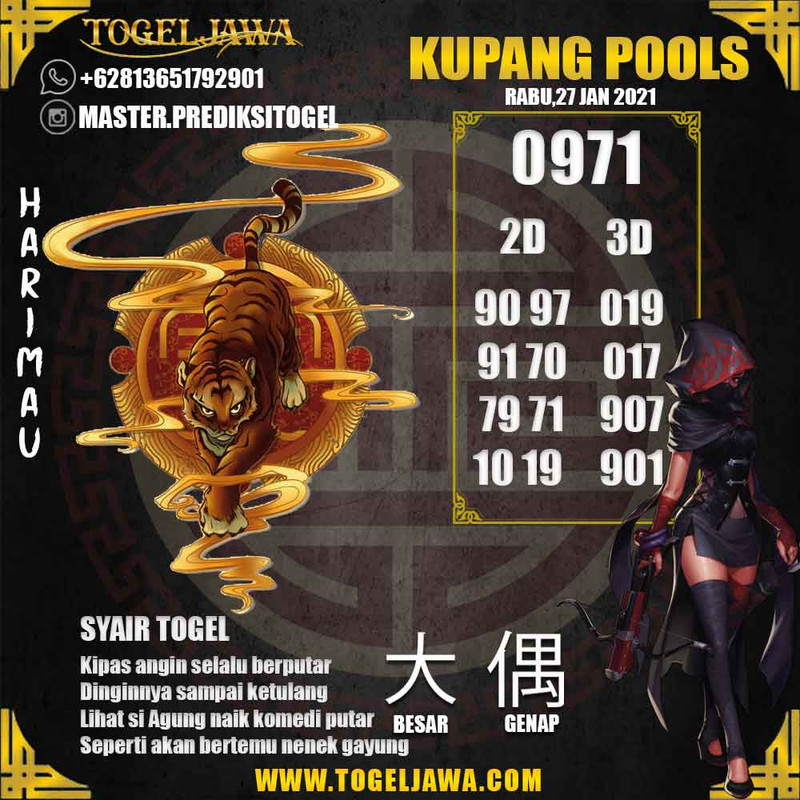 Prediksi KupangPool Tanggal 2021-01-27