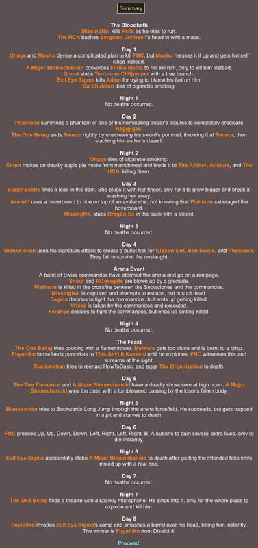 29 Reboot HGS S13 (BR I) Death Summary