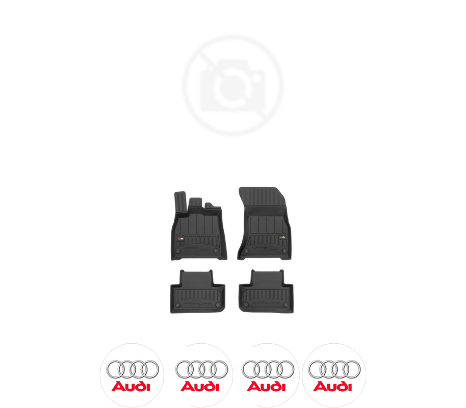 Set covorase presuri AUDI Q5 | FY din 2016-2023, auto, din cauciuc thermoplastic, 4 Stickere auto cu AUDI