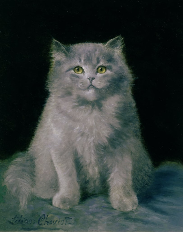 1-Lilian-Cheviot-Study-of-a-cat-Meister-Drucke-52152