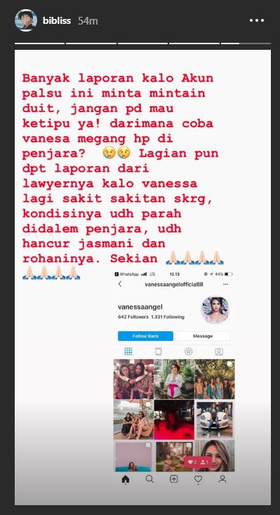 Capture Instagram Story Bibi Ardiansyah