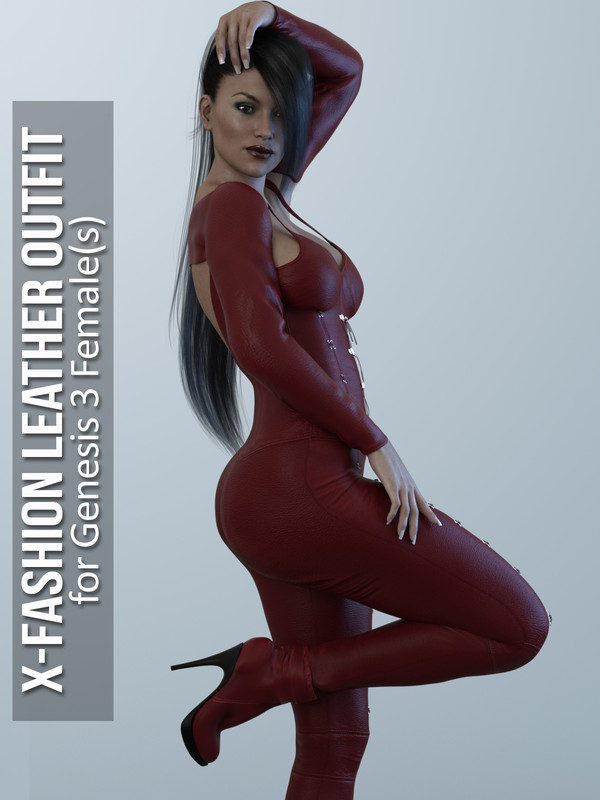 Fashion Leather Outfit for Genesis 3 Females (reupload)