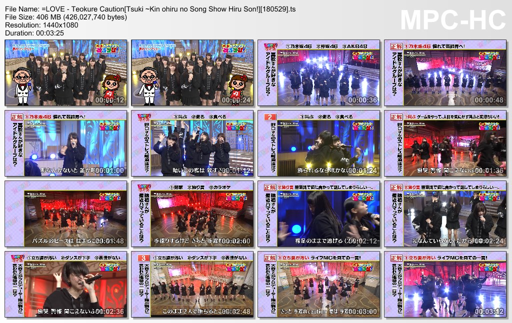 =LOVE - Teokure Caution[Tsuki ~Kin ohiru no Song Show Hiru Son!]