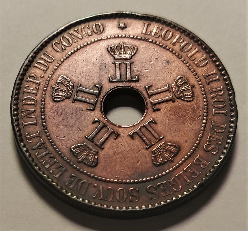 Congo - 10 Céntimos, Leopoldo II - Bélgica/Congo, 1888 IMG-20210209-181554