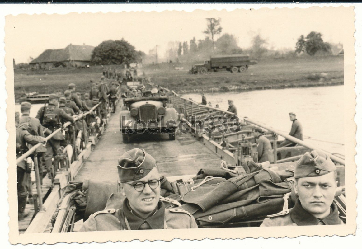 Masseik Belgien Pioniere Maas Kriegsbrücke LKW K