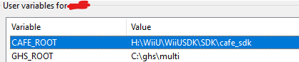 system environment variables CAFE_ROOT and GHS_ROOT