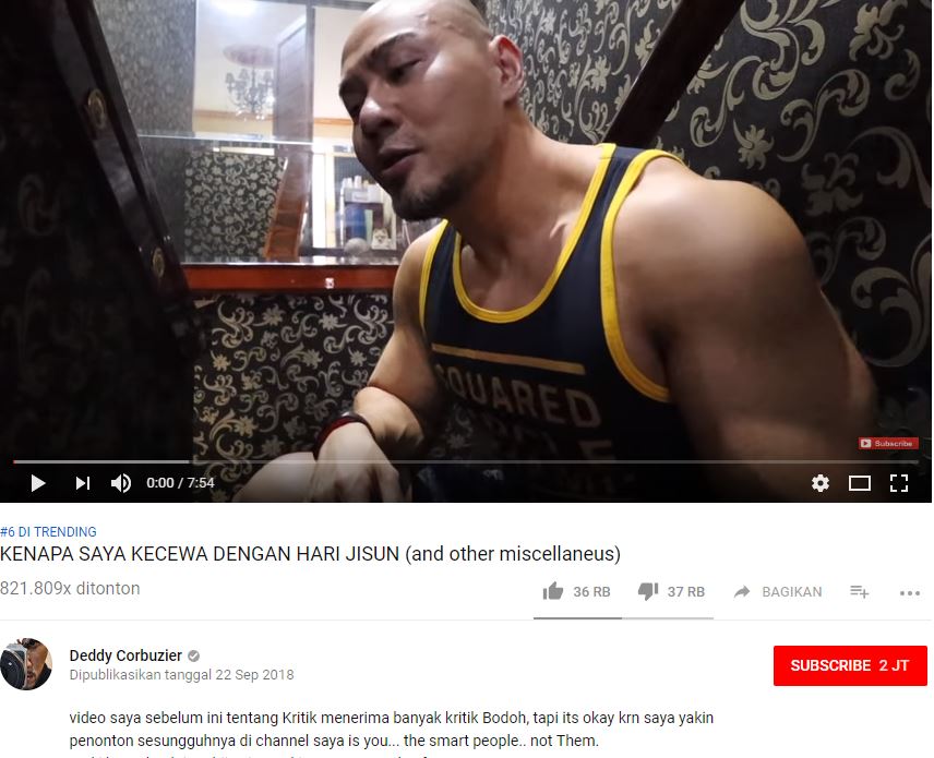 YouTube/Deddy Corbuzier