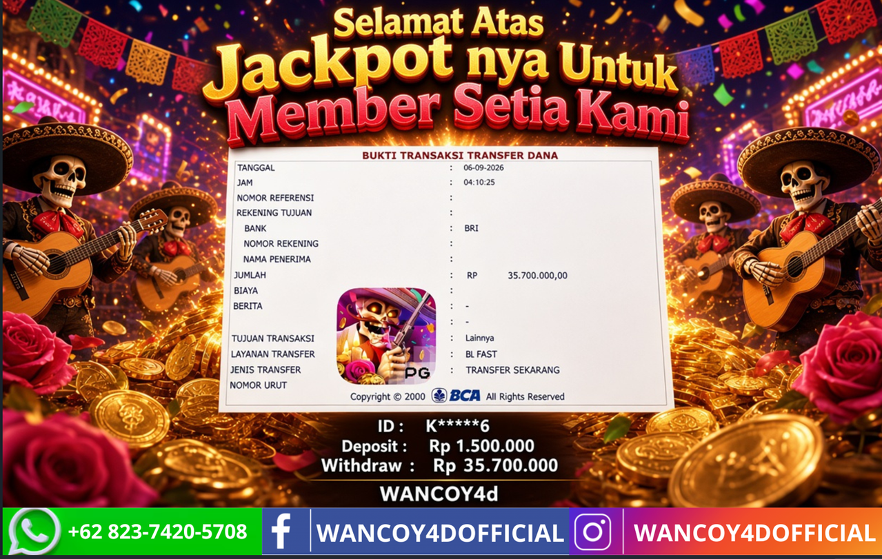 WANCOY4D Wild Bandito PG SOFT RP.35.700.000 -LUNAS