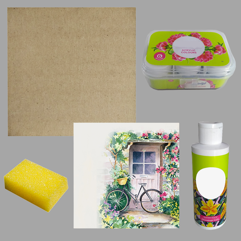 Image Transfer on MDF Square Board DIY Kit