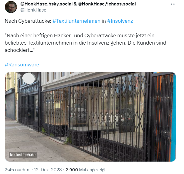 Insolvenz durch Cyberangriff