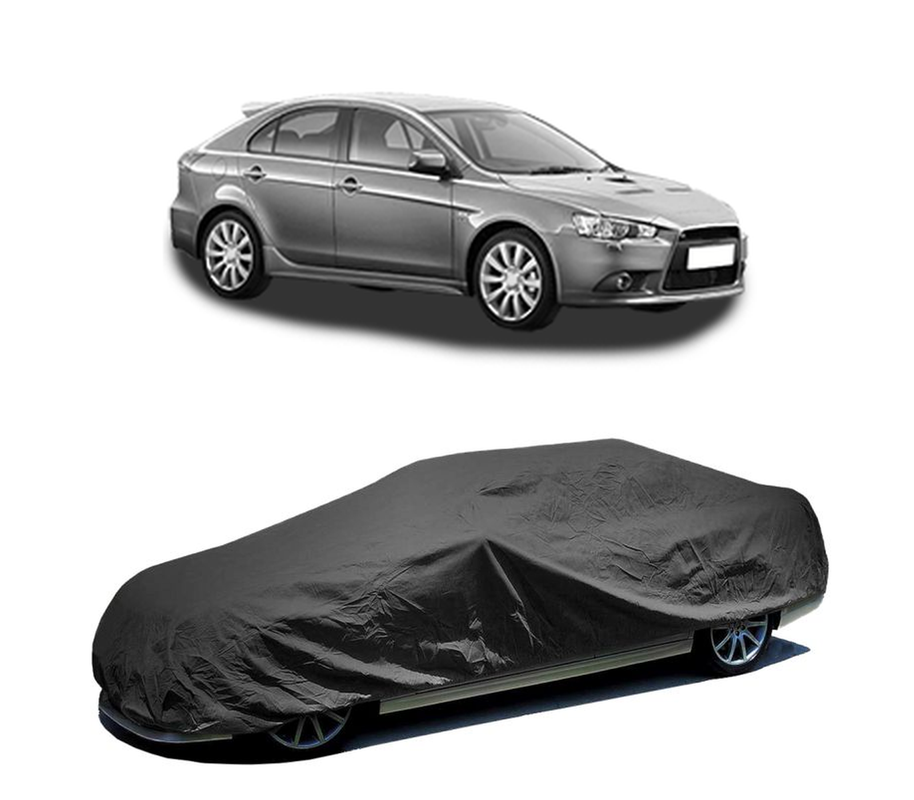 Husa tip prelata auto pentru MITSUBISHI LANCER VIII Sportback (CX_A) 2008,culoare negru, material textil impermeabil, rezistanta la intemperii praf UV, CARPASSION Husa Protectie