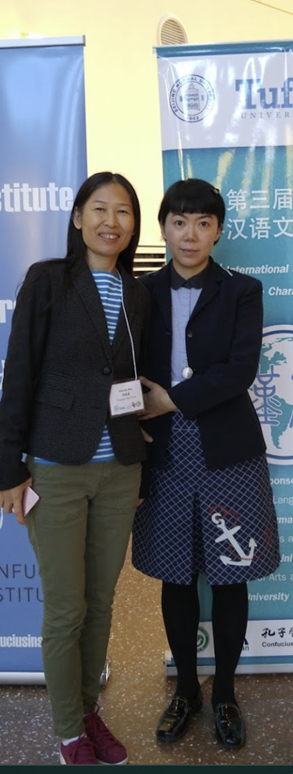 饶晓霞老师（左）和李韧老师（右）