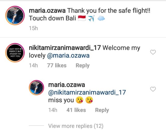 Nikita Mirzani ucapkan selamat datang pada Maria Ozawa