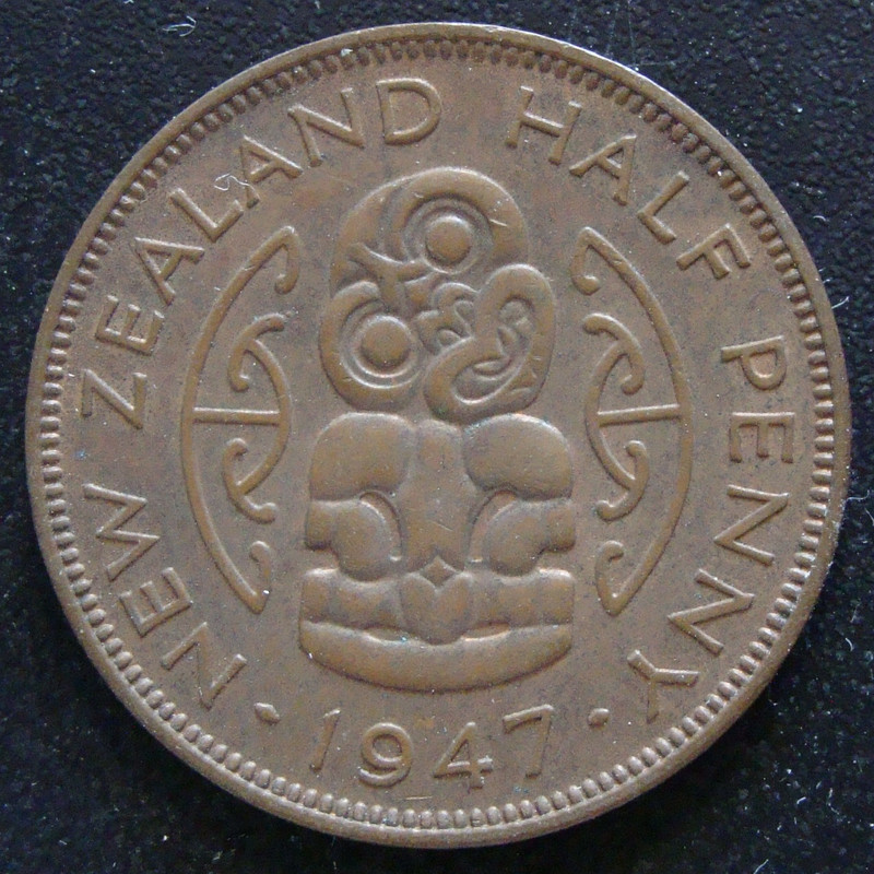 NZL. 0,5 Penique (1947) - rev
