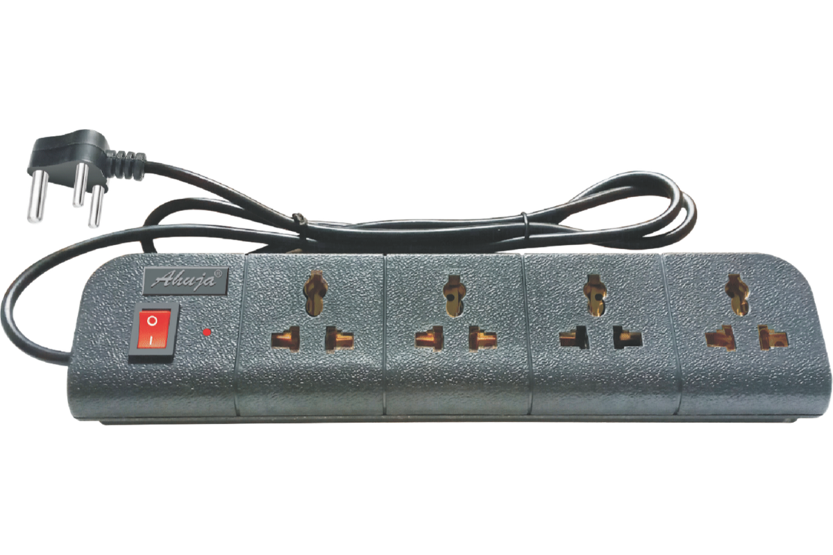 POWER STRIP BLACK 1+4 5 Meter