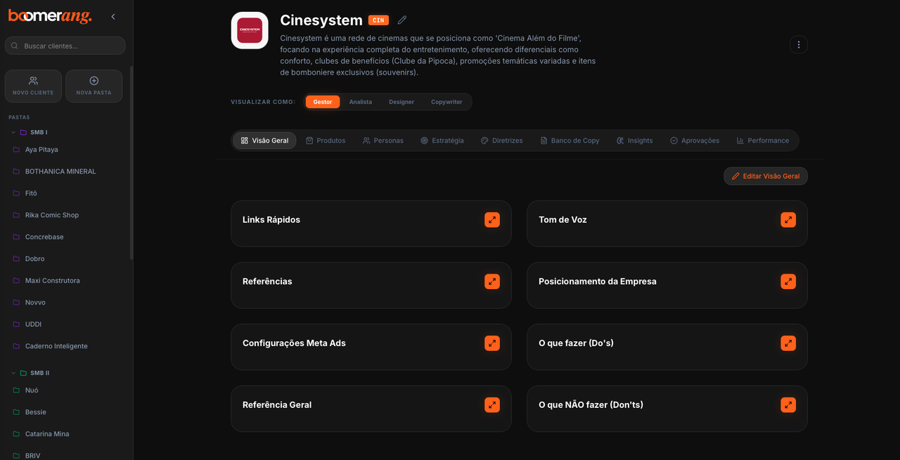 Boomerang Client View