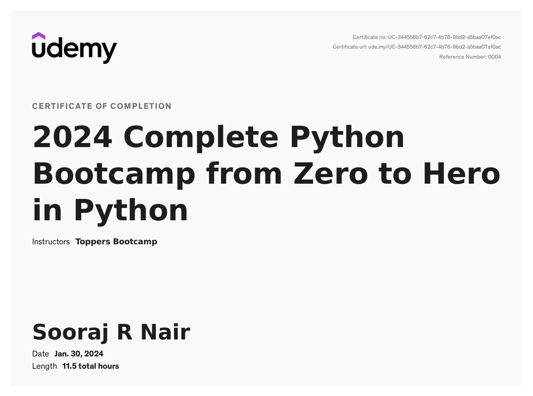 Python Certificate