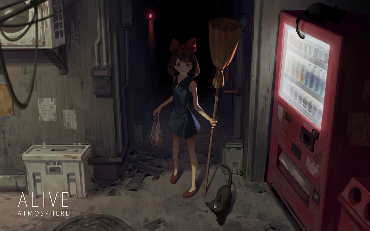 jiji-and-kiki-majo-no-takkyuubin-and-etc-drawn-by-yusheng-cf8