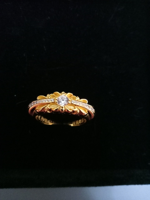 Chrome Hearts Floral Cross 22k Gold And Diamond Ring Size 10 Ebay