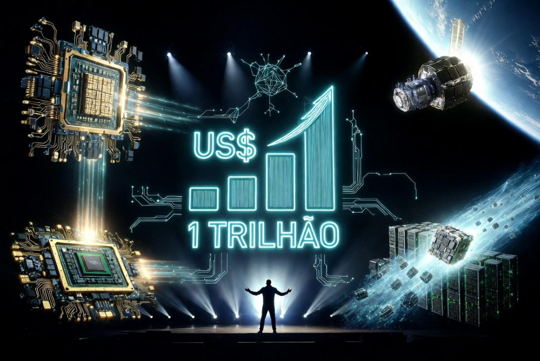 NVIDIA mira US$ 1 trilhão em pedidos de IA até 2027: o que Jensen Huang realmente sinalizou na GTC 2026