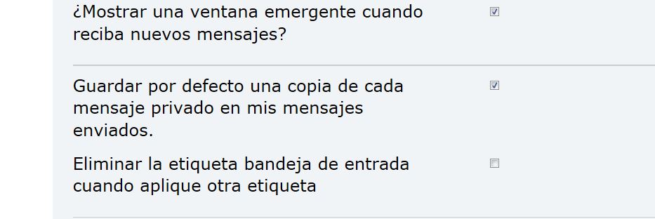 Foro mensajes privados enviados