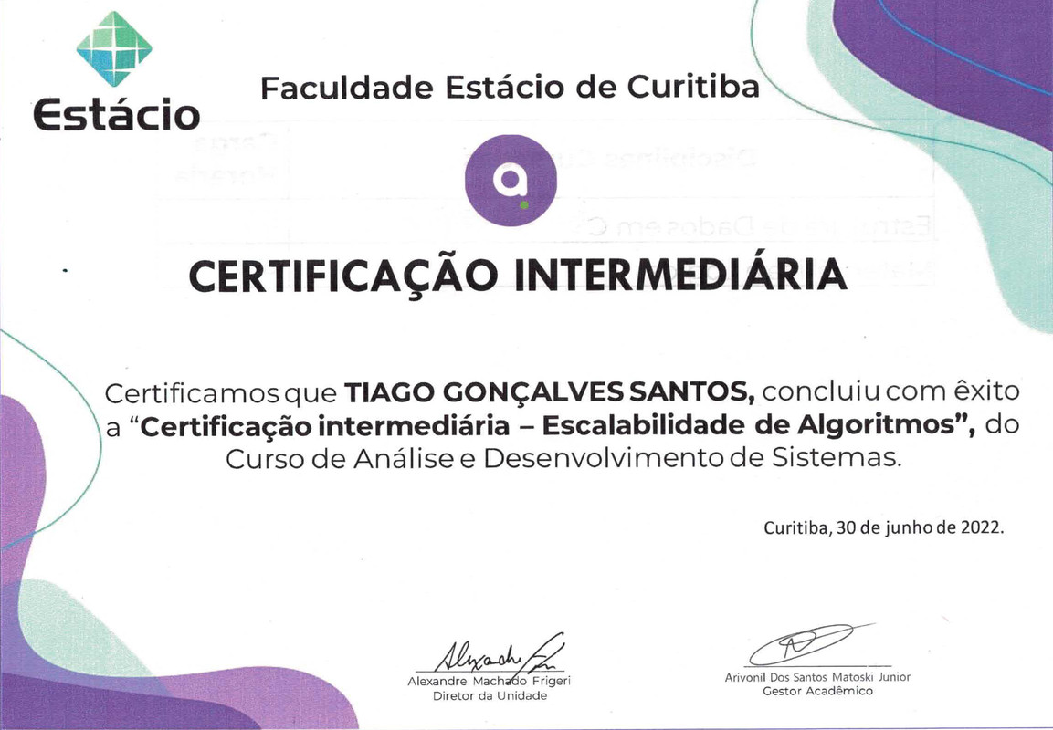 Certificação_Intermediária - Escalabilidade de Algoritmos
