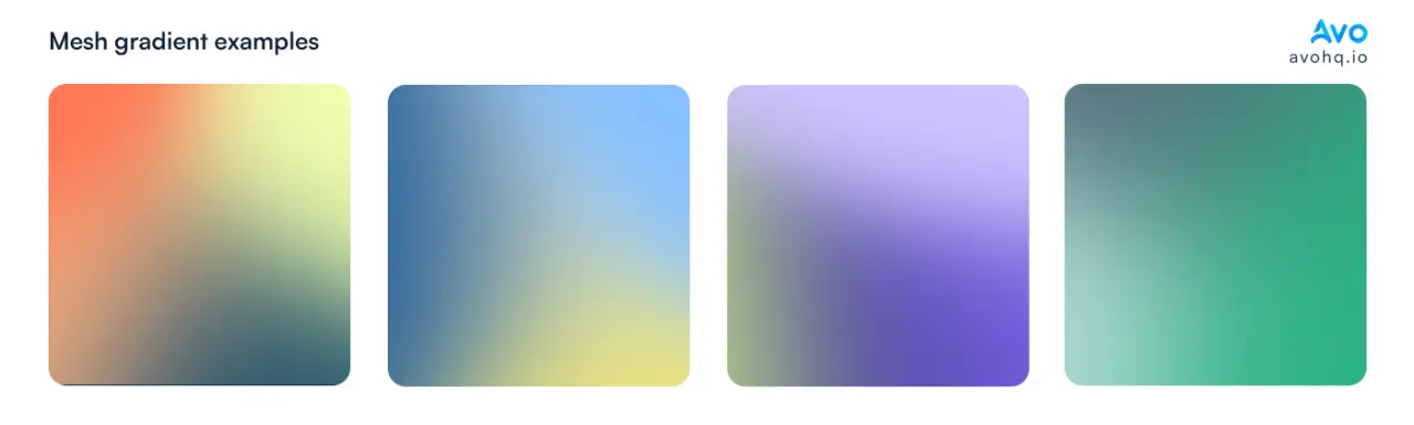 Mesh gradient examples