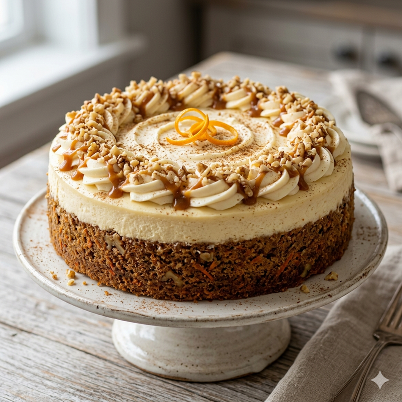 Carrot Cake Cheesecake Recipe - Decadent Homemade Dessert for Holiday Baking