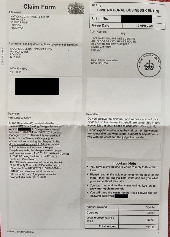 N1SDT Claim Form Redacted Copy