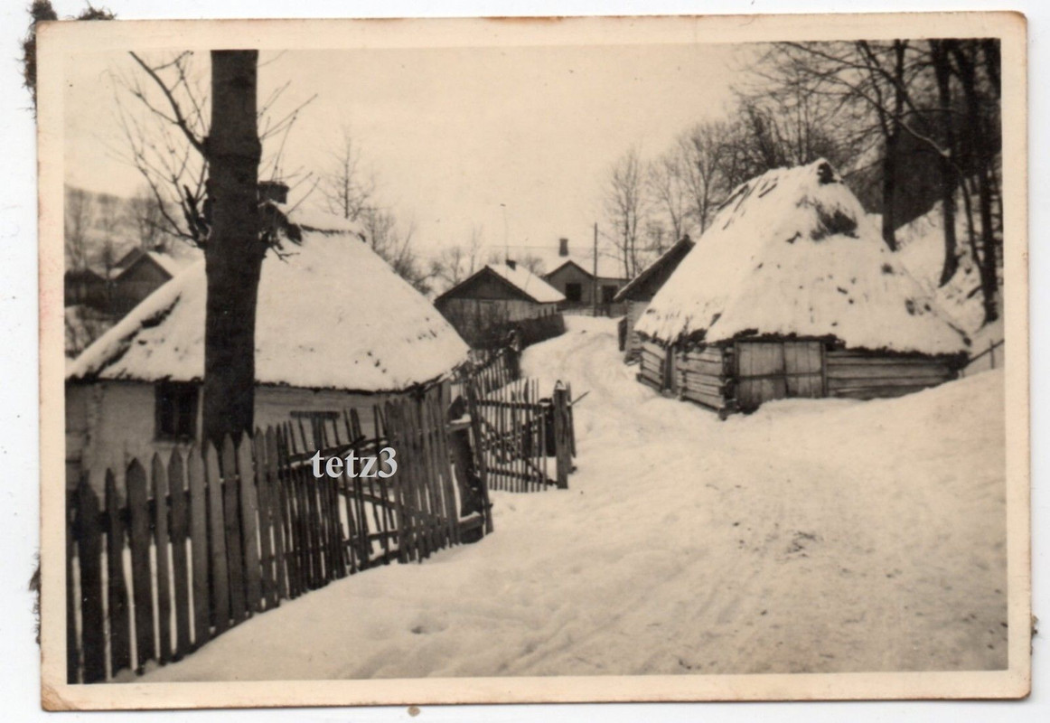 Polen Dynow Dynów b.Sanok Stadt Straße Hütte
