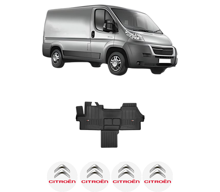 Set covorase presuri CITROEN JUMPER II din 2012-2013, auto, din cauciuc thermoplastic, 4 Stickere auto cu CITROEN